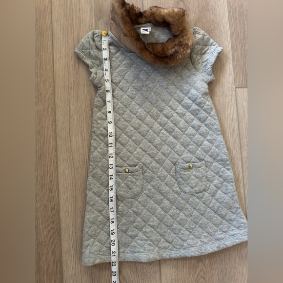 Janie and Jack Gray Dress with Brown Collar 👧🤎 - Picture 3 of 7